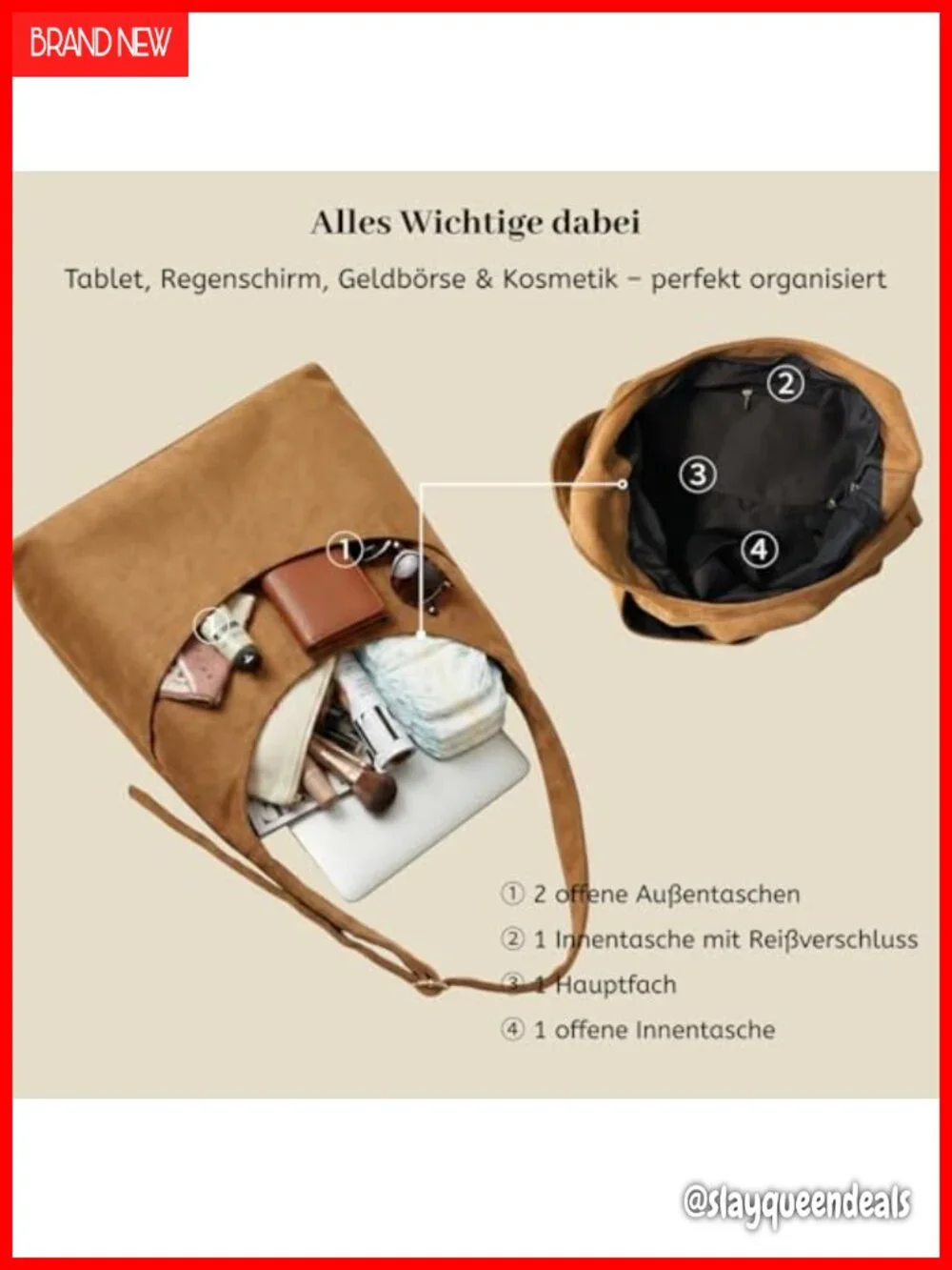 Vegan Suede Hobo Bag Large Slouchy Shoulder Bag Adjustable Strap
